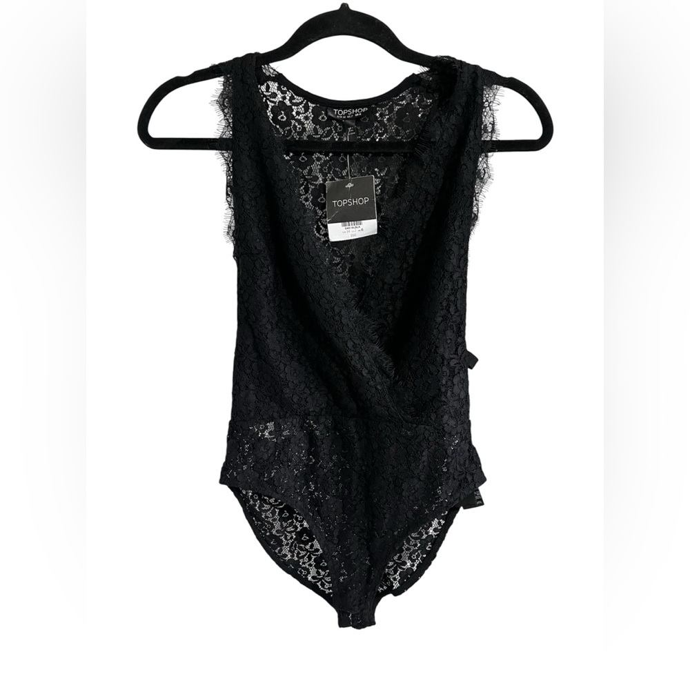 Topshop Black Lace Bodysuit